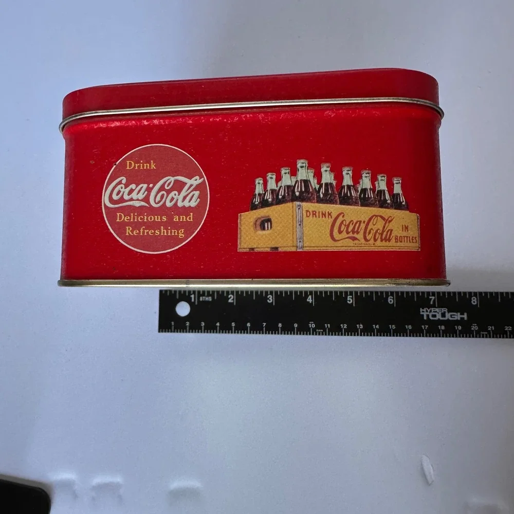 Vintage Coca-Cola Advertising Tin Box, Sewing‎ Mother & Daughter Decor